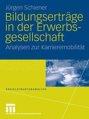 cover image of Bildungserträge in der Erwerbsgesellschaft